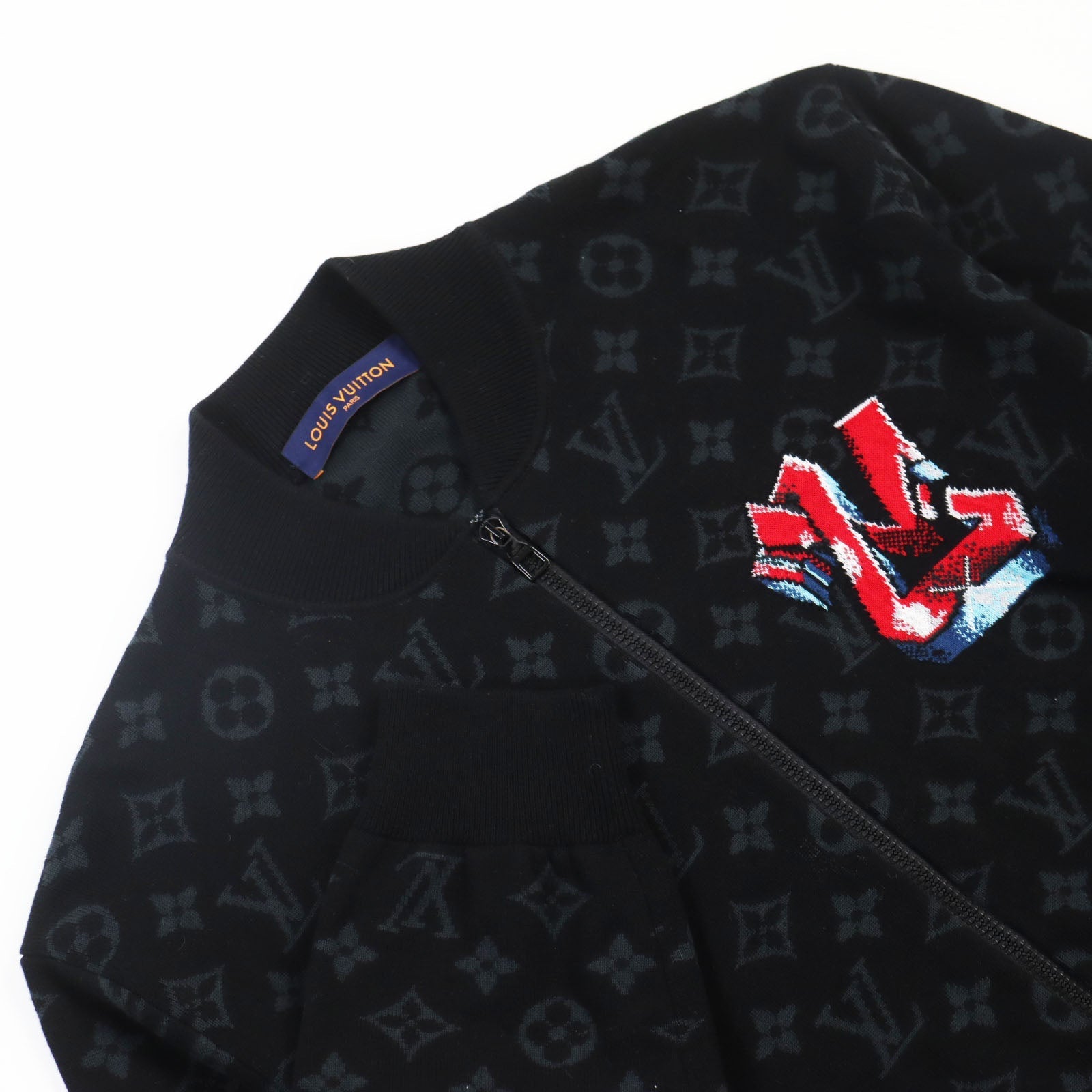 LOUIS VUITTON Blouson Main: 100% cotton black LV Graffiti Zip Blouson mens M