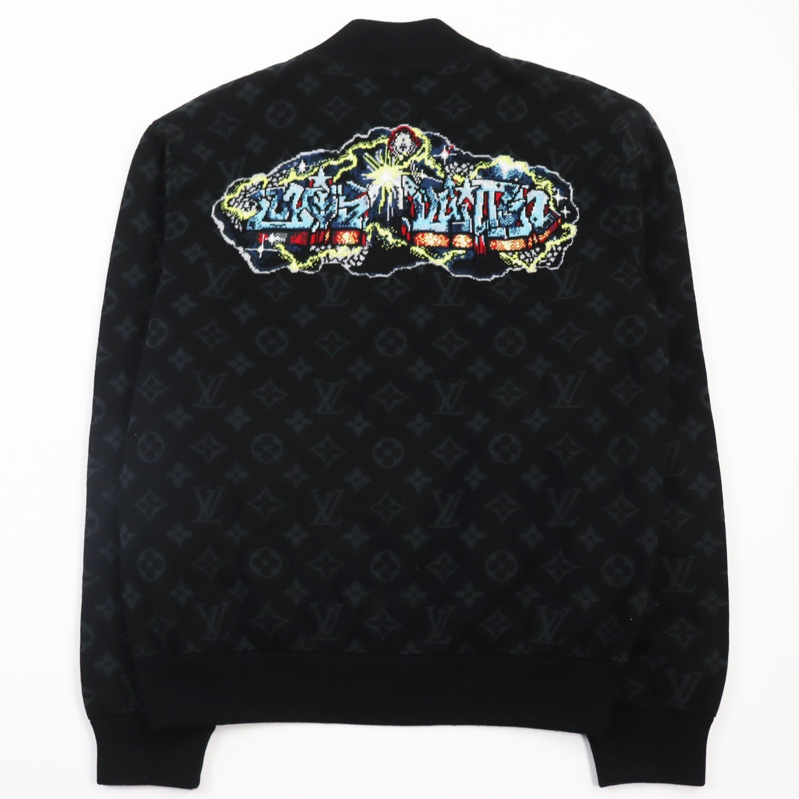 LOUIS VUITTON Blouson Main: 100% cotton black LV Graffiti Zip Blouson mens M