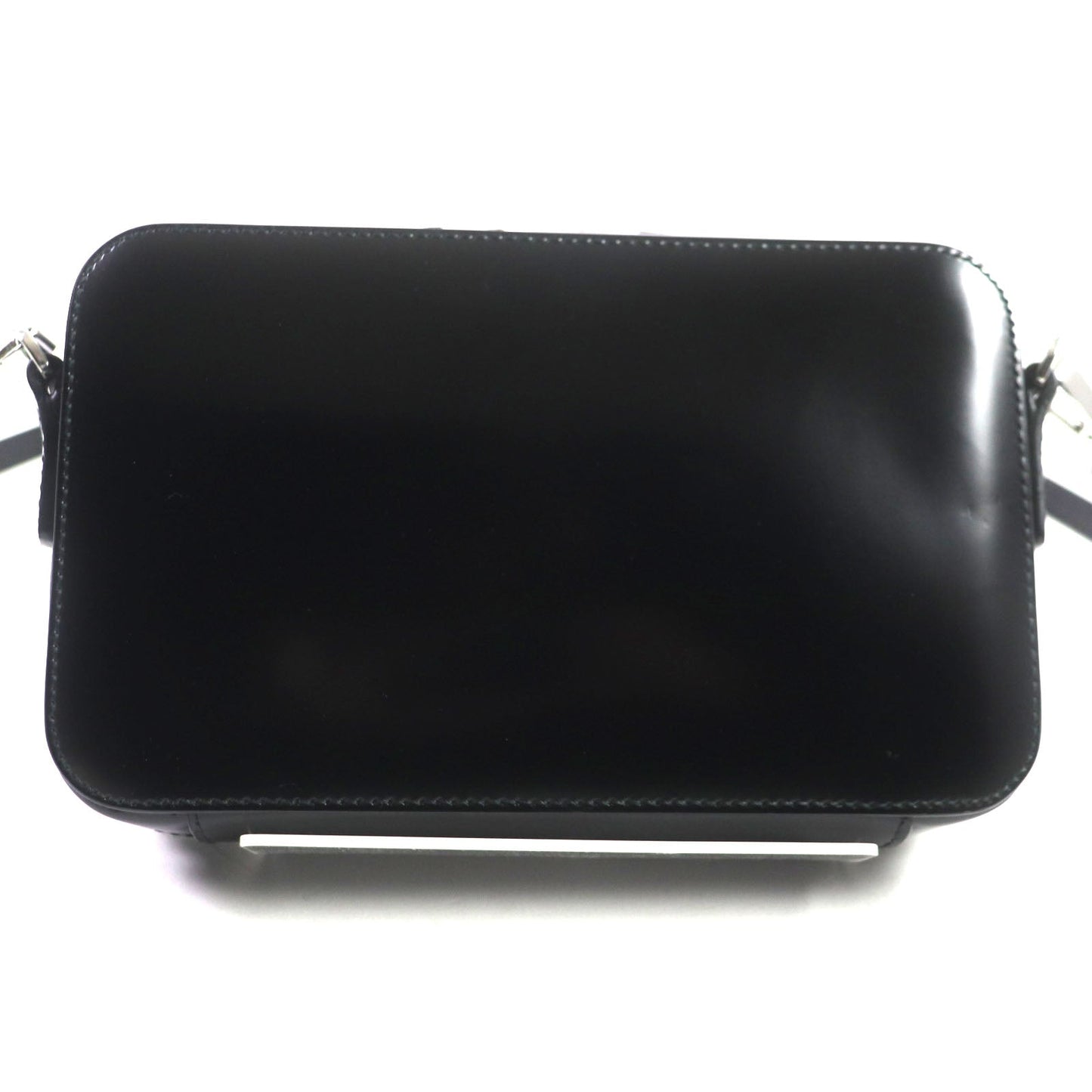 PRADA Shoulder Bag 2VH173 Brushed leather black Brick mens