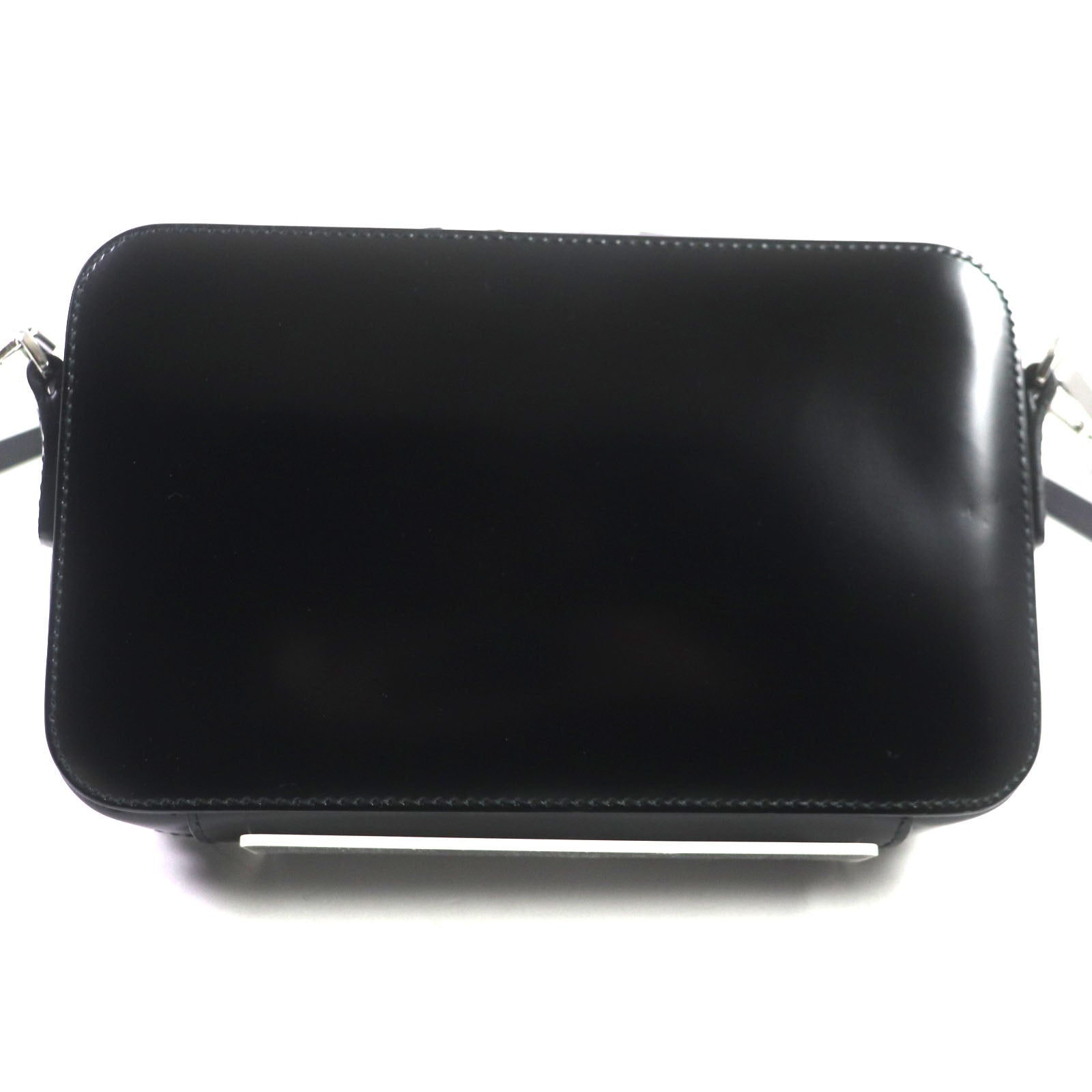 PRADA Shoulder Bag 2VH173 Brushed leather black Brick mens