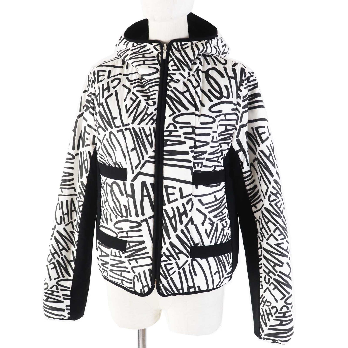 Chanel Reversible Down Jacket Black/White Classic Flap Tote