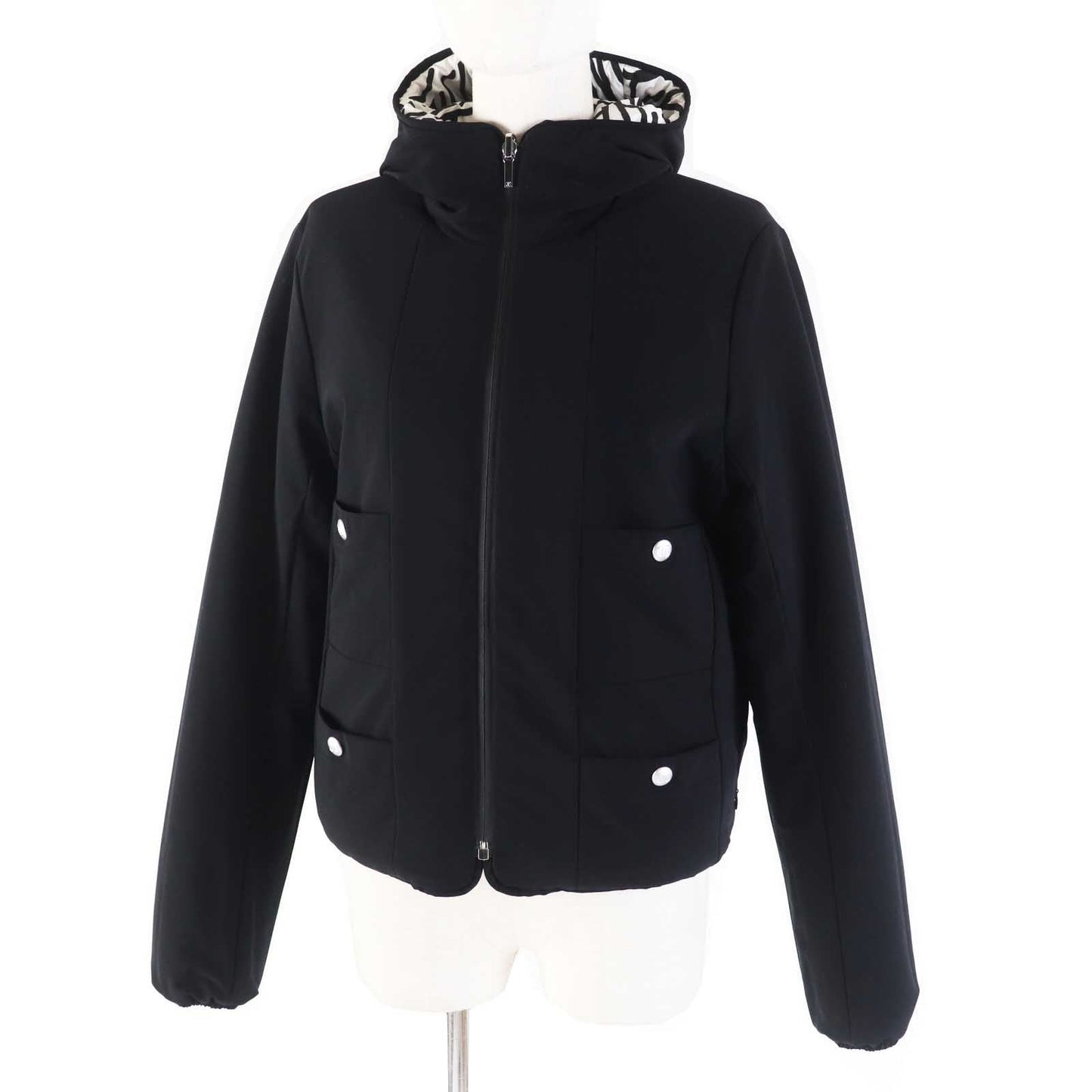 Chanel Reversible Down Jacket Black/White Classic Flap Tote