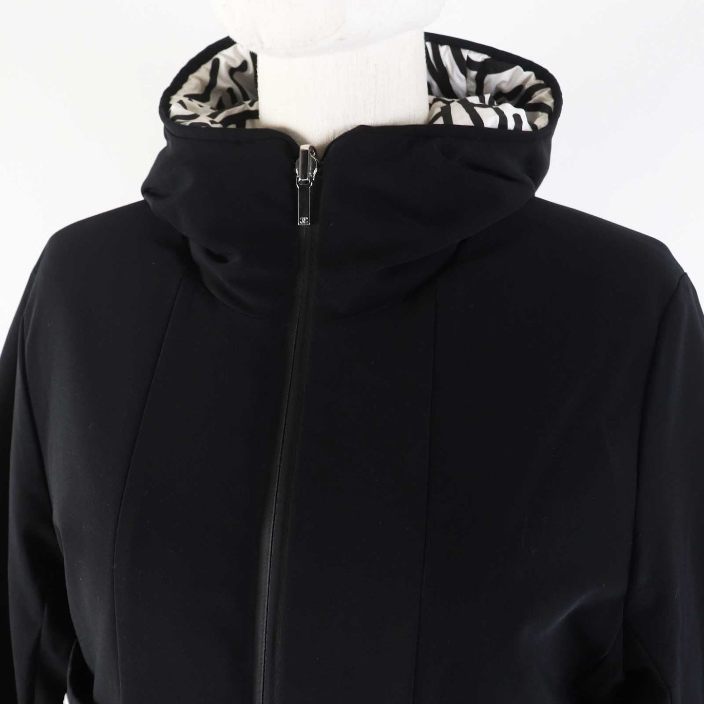 Chanel Reversible Down Jacket Black/White Classic Flap Tote