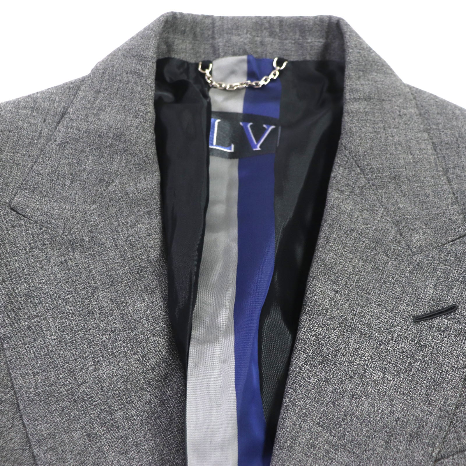 LOUIS VUITTON setup Outer: 100% wool, Lining: 33% cotton, Lining: 30% cupra, Lining: 21% rayon, Lining: 16% polyester gray PONT NEUF FIT mens 48