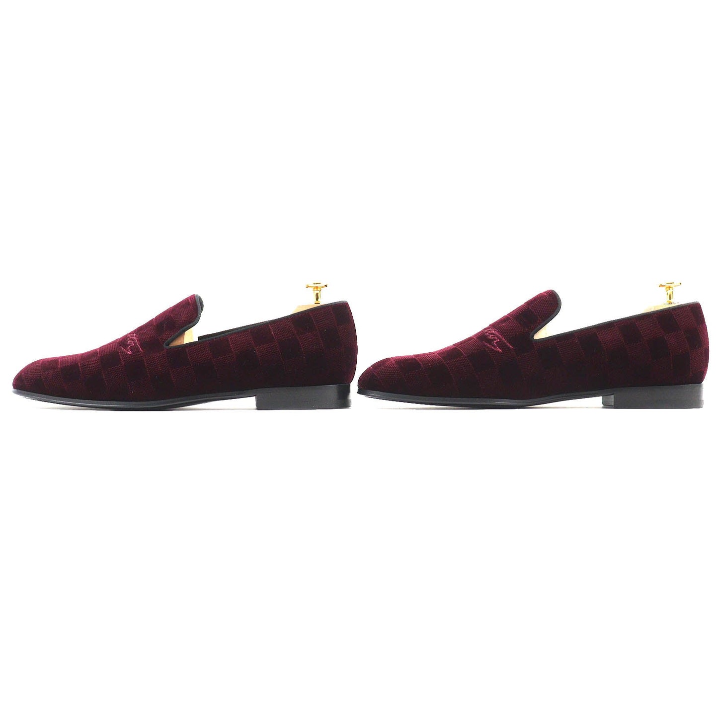 LOUIS VUITTON loafers velvet Bordeaux Auteuil line mens 7