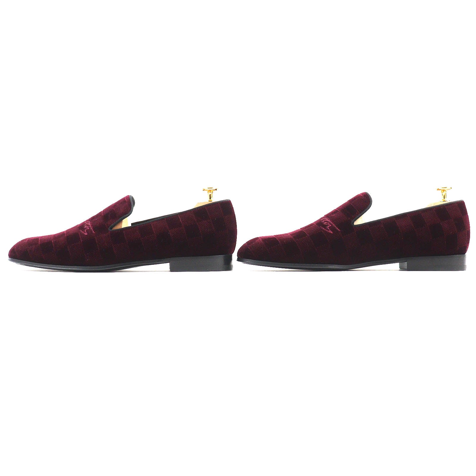 LOUIS VUITTON loafers velvet Bordeaux Auteuil line mens 7