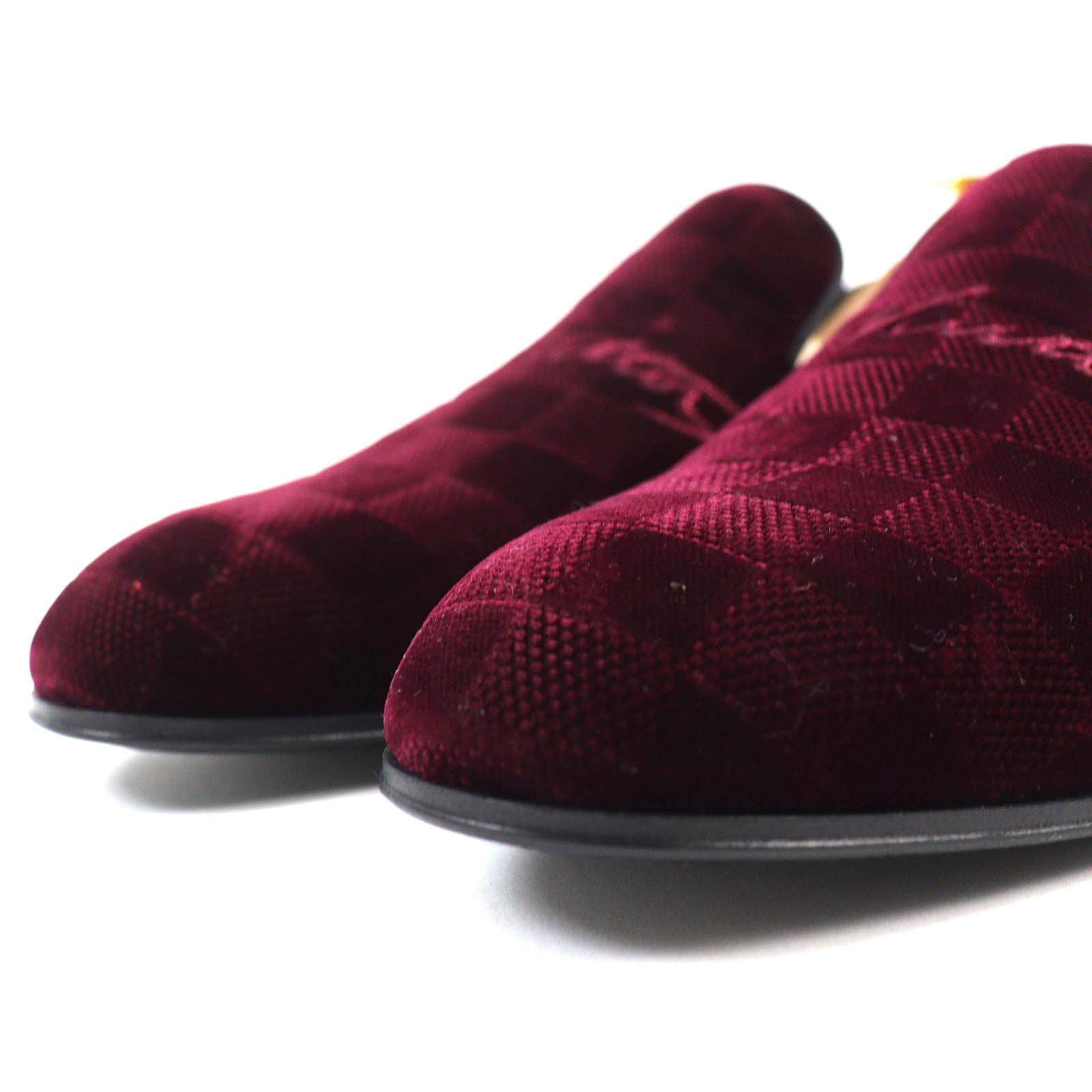 LOUIS VUITTON loafers velvet Bordeaux Auteuil line mens 7