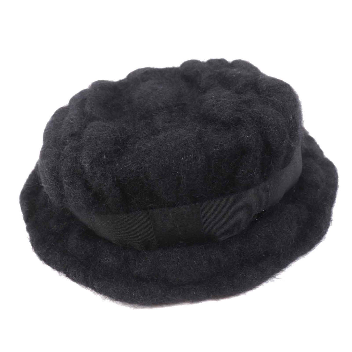 Chanel Mohair Rayon COCO Mark Hat Black M Classic Flap Tote