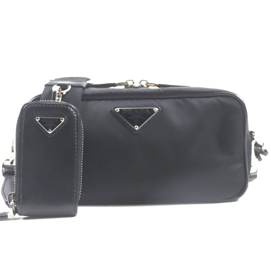 PRADA Shoulder Bag 1BH197 Main: Nylon, Part: Leather black mens