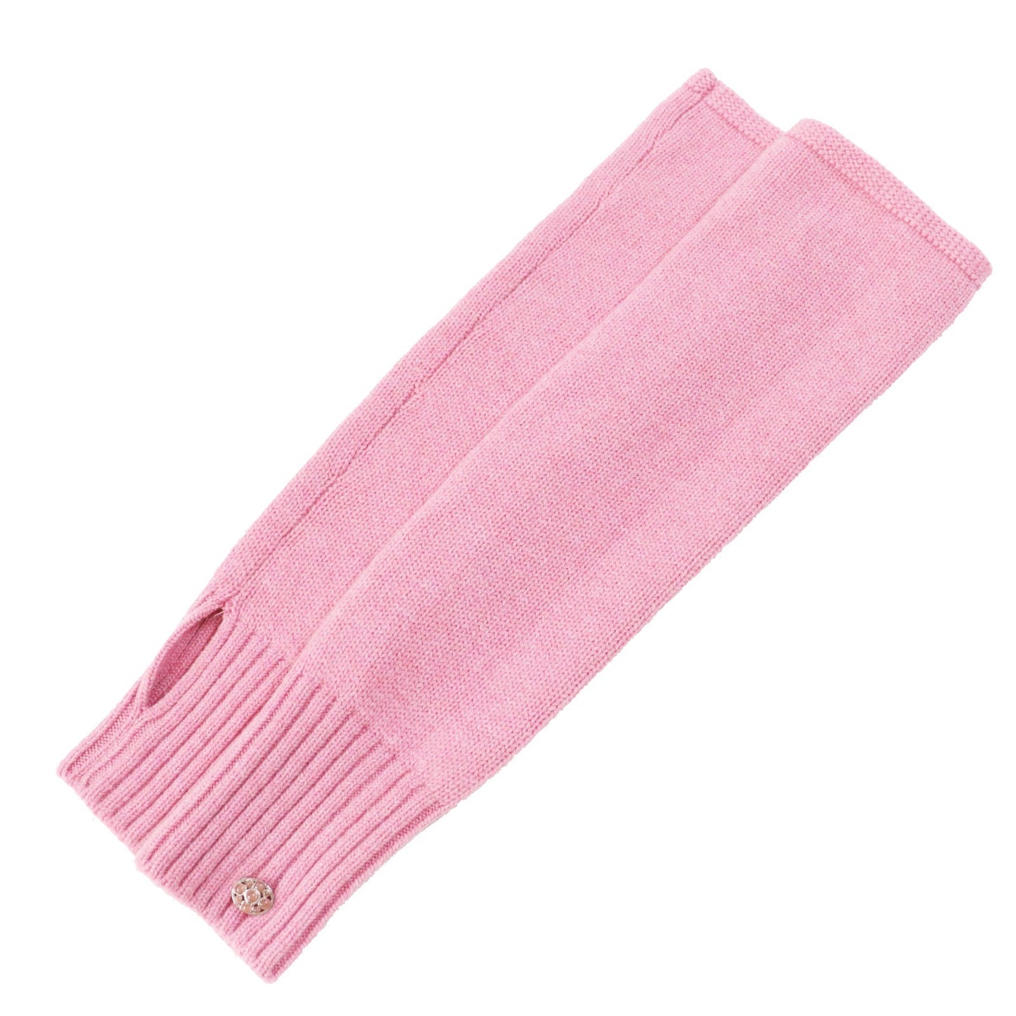 Chanel Cashmere Knit Arm Warmers Gloves Pink M Classic Flap Tote