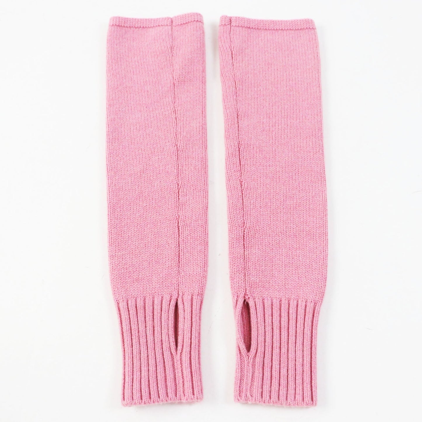 Chanel Cashmere Knit Arm Warmers Gloves Pink M Classic Flap Tote