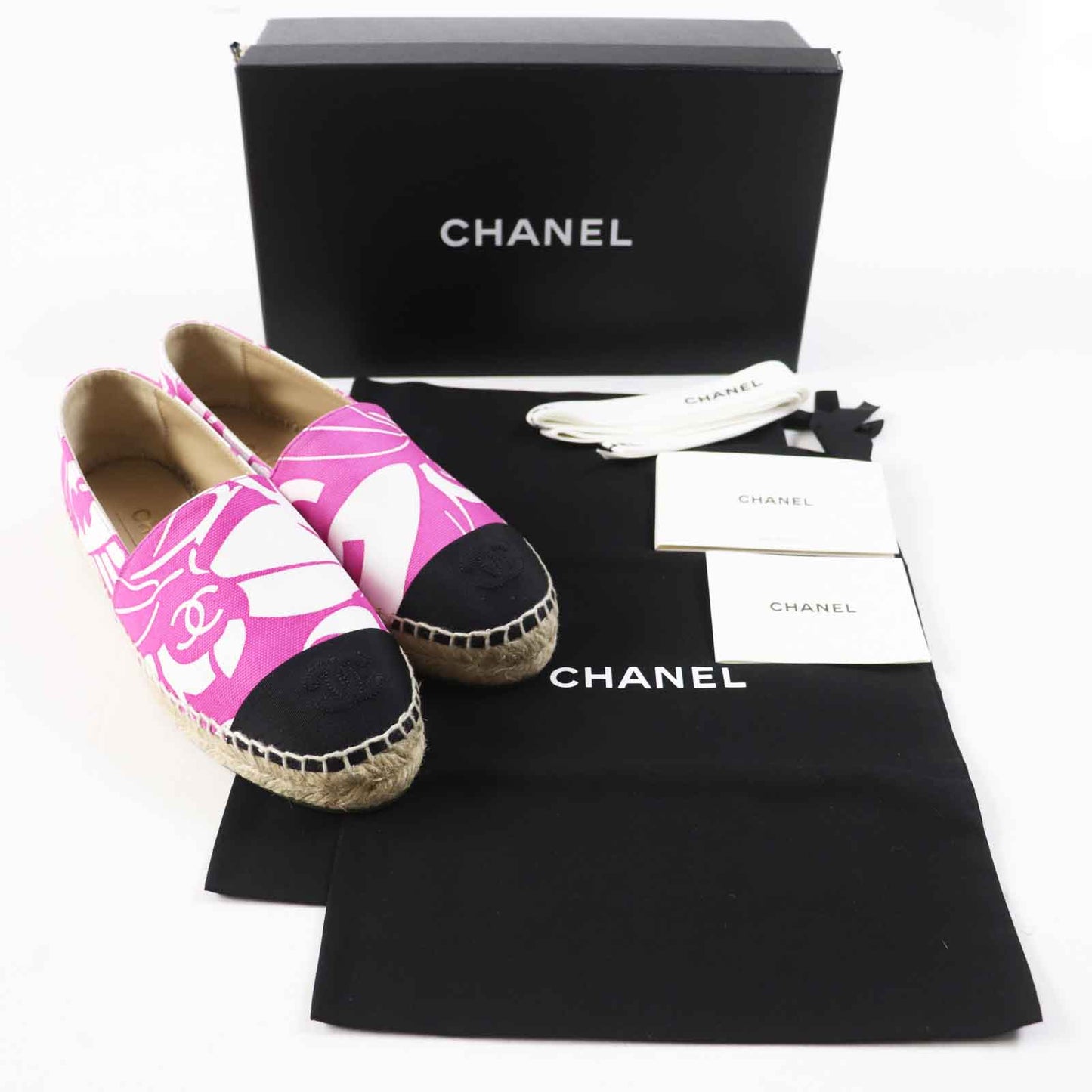 Chanel COCO Mark Espadrilles Canvas Jute 36 Classic Flap Tote