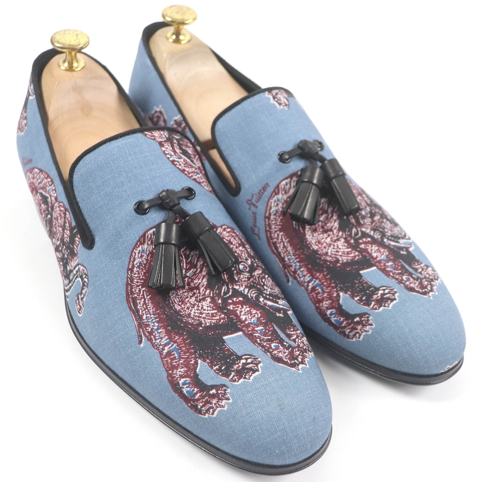 LOUIS VUITTON loafers Part: Canvas blue mens 7