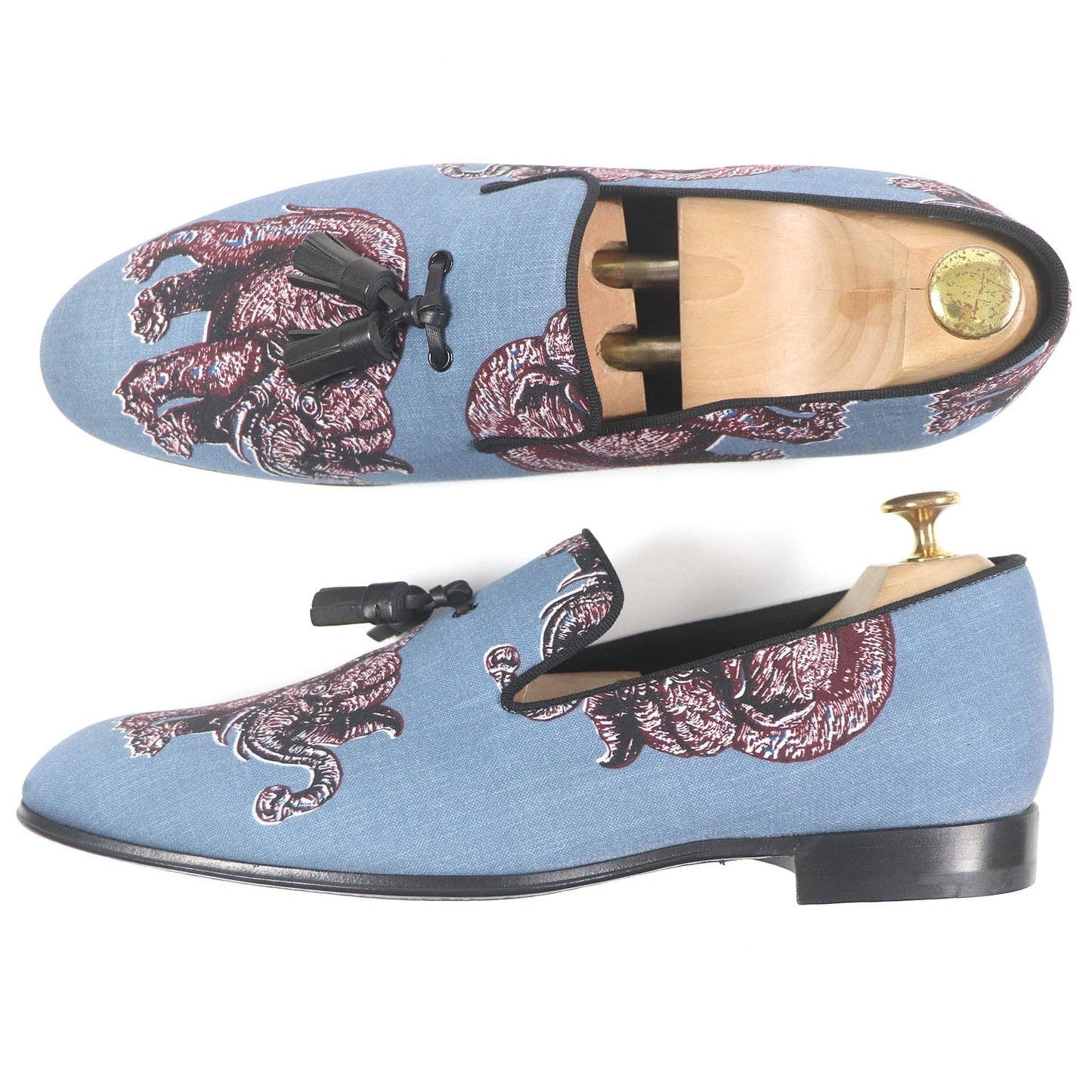 LOUIS VUITTON loafers Part: Canvas blue mens 7