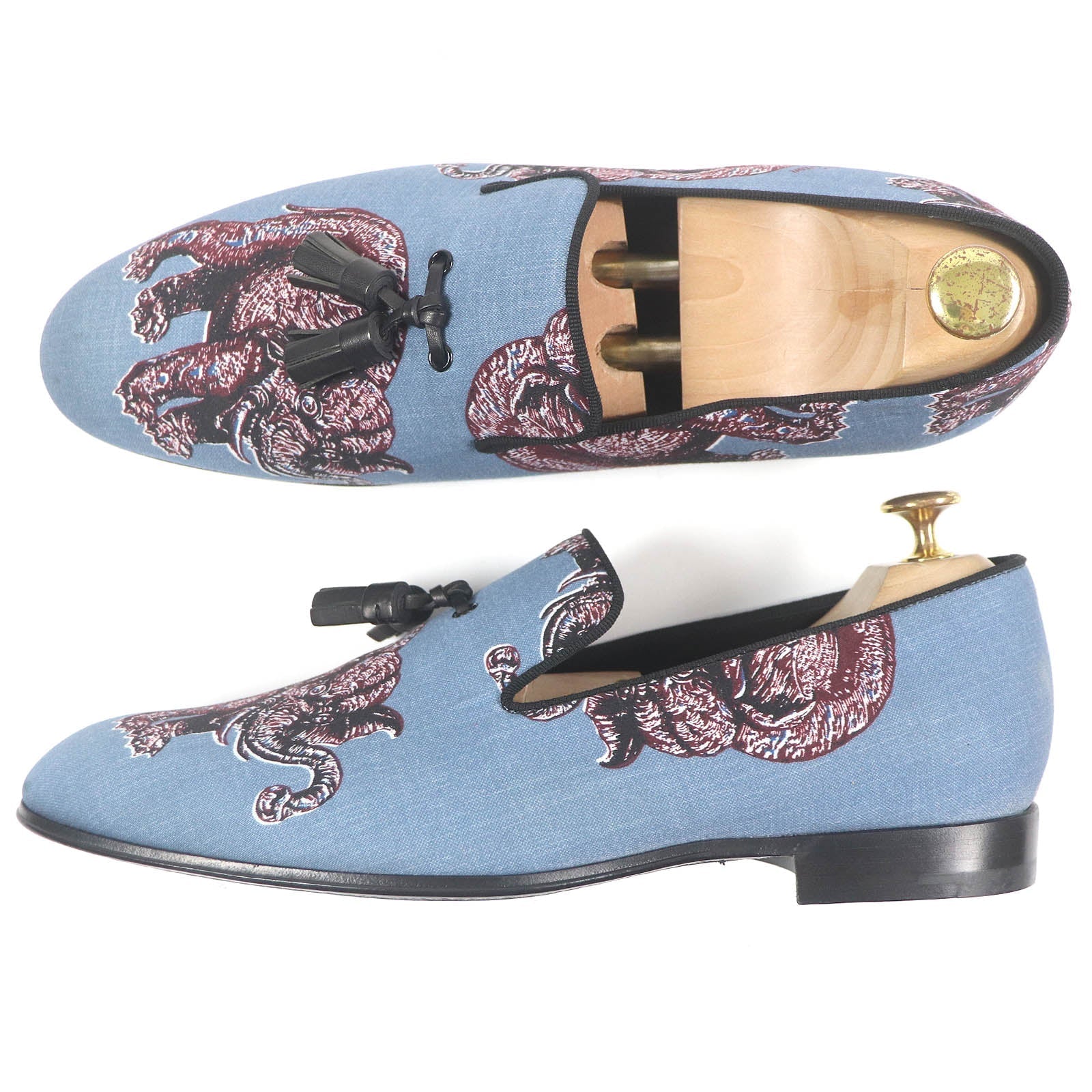 LOUIS VUITTON loafers Part: Canvas blue mens 7