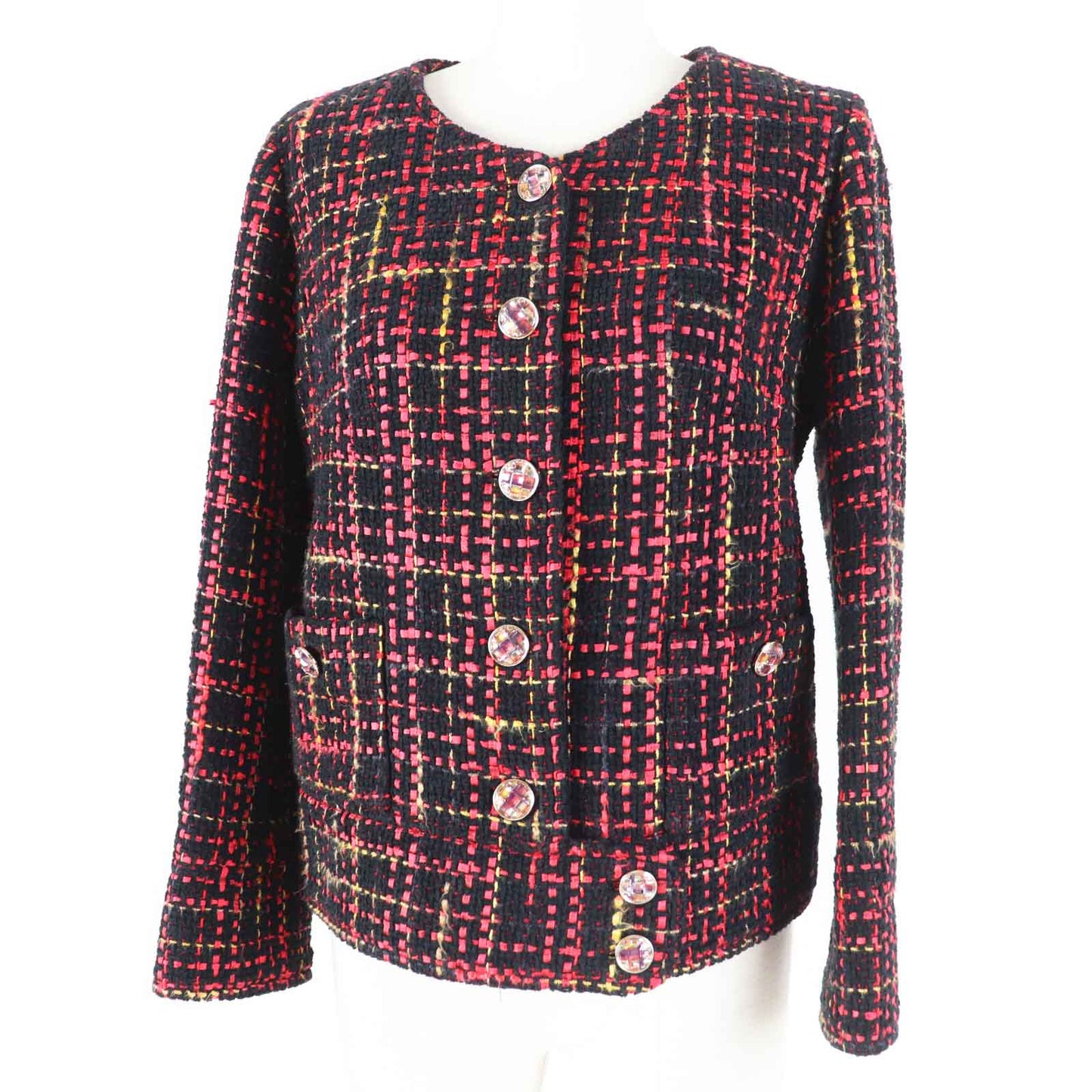 Chanel Tweed No Collar Jacket Classic Flap Tote