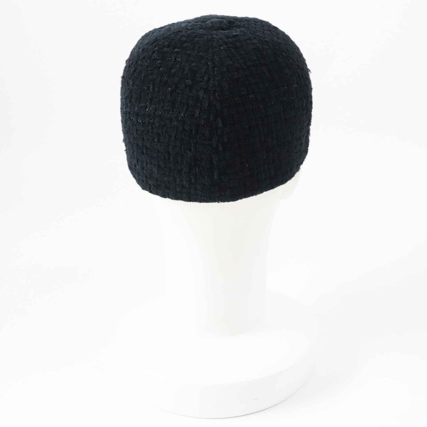 Chanel COCO Mark Tweed Cap Black M Classic Flap Tote