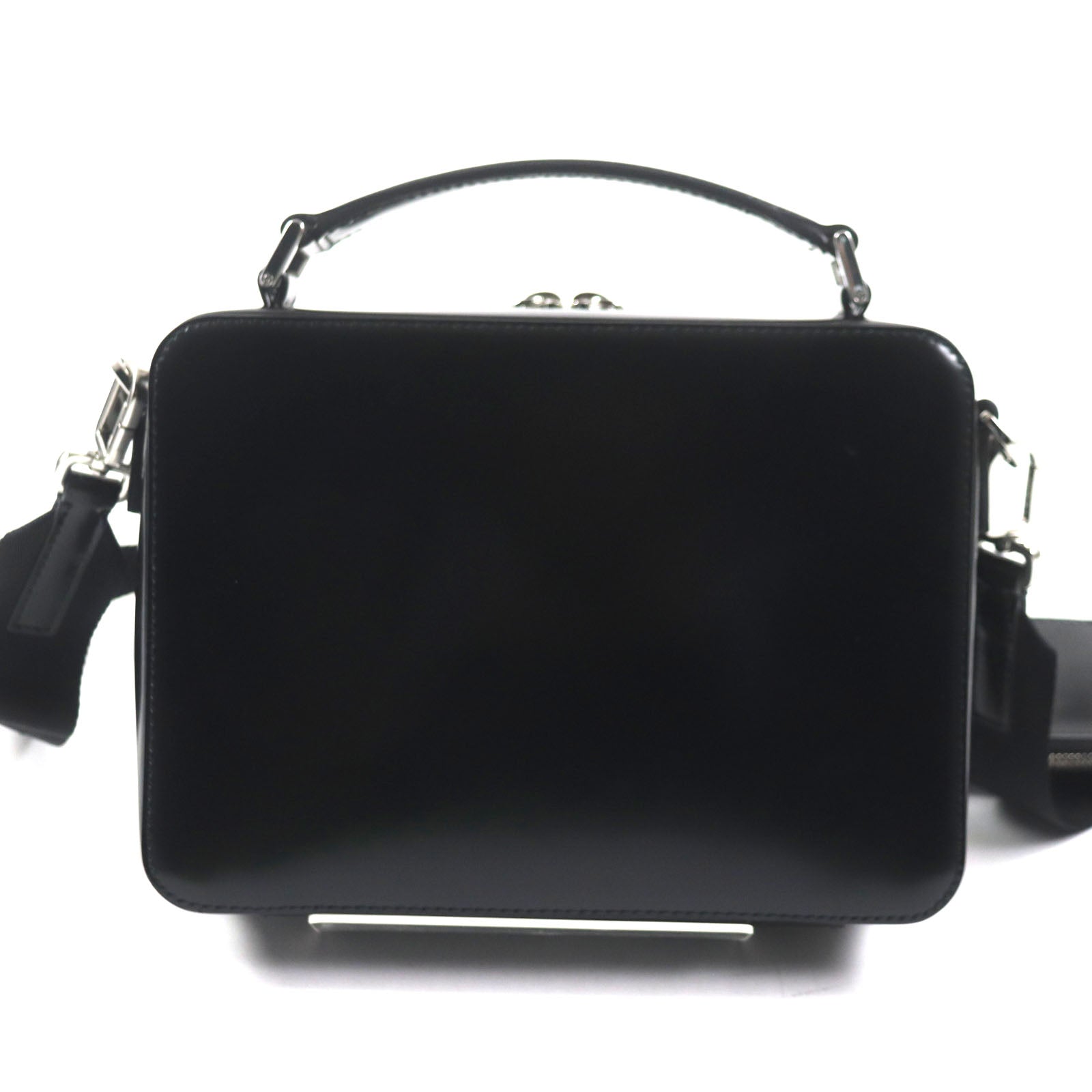 PRADA Shoulder Bag 2VH069 Brushed leather black Brick