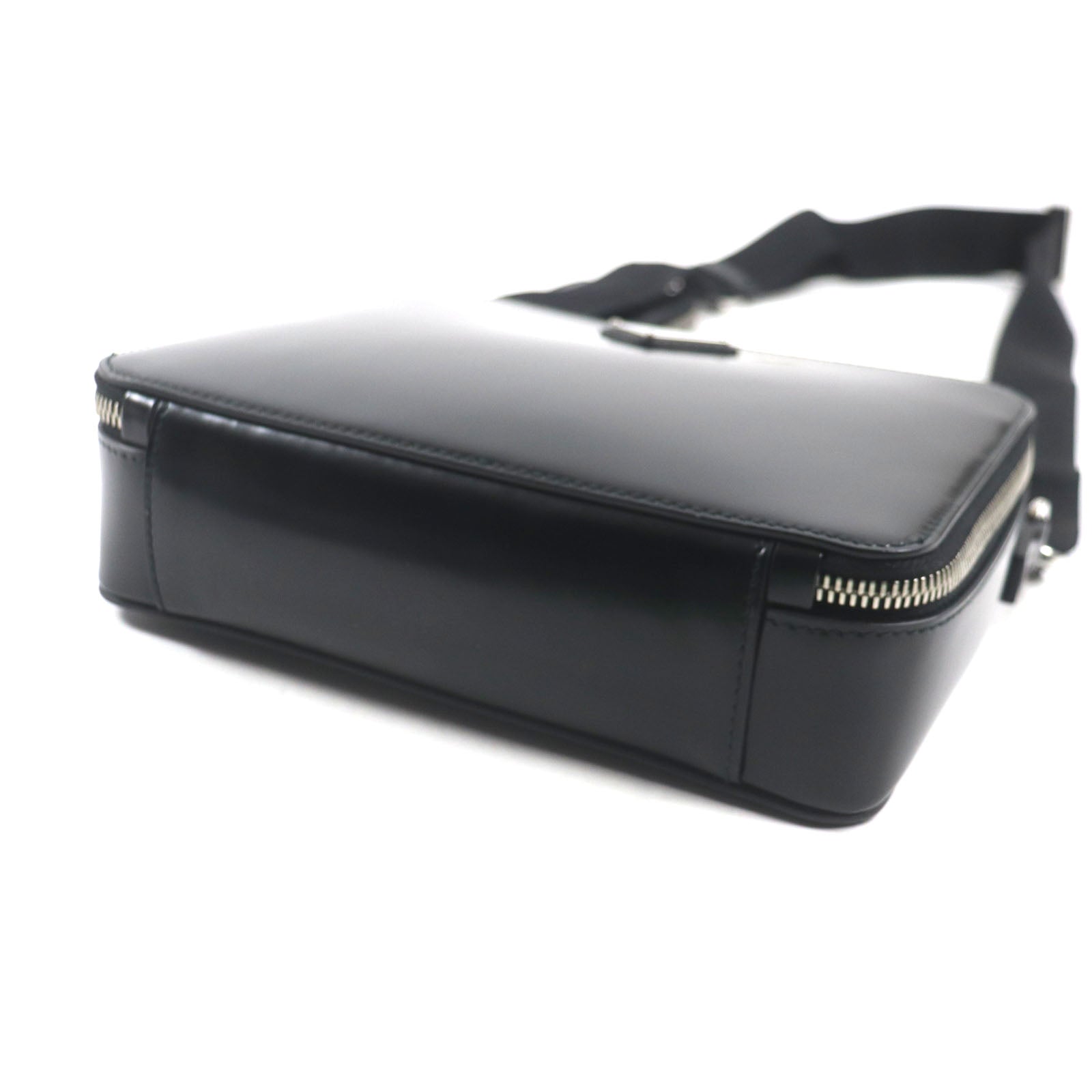 PRADA Shoulder Bag 2VH069 Brushed leather black Brick