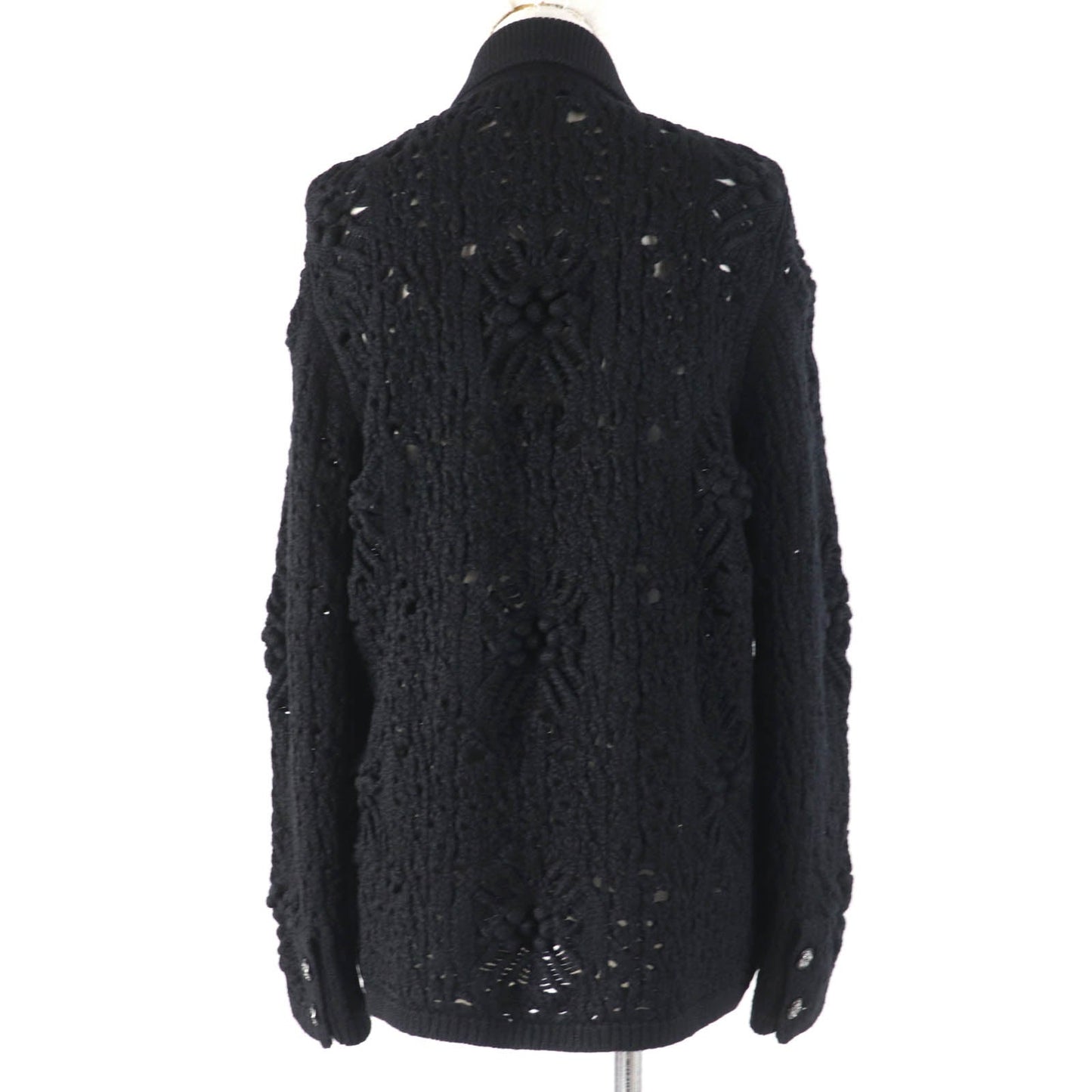 Chanel Cashmere Cardigan COCO Mark Button Black Classic Flap Tote