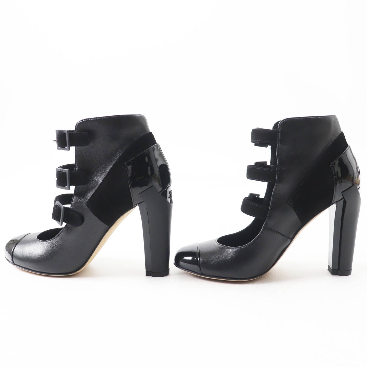 Chanel COCO Mark Leather Booties Black Classic Flap Tote