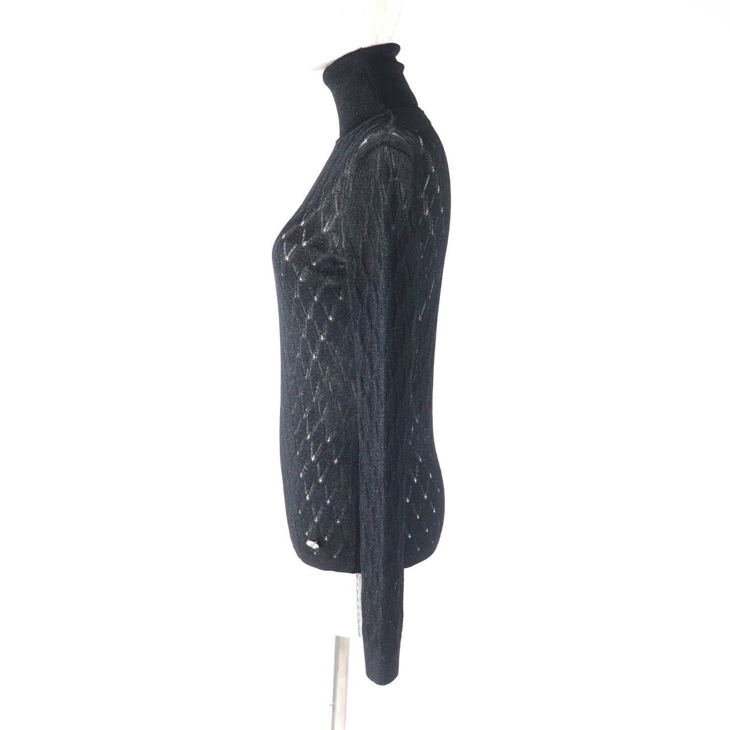 Chanel COCO Mark Viscose Polyamide Knit Turtleneck Classic Flap Tote