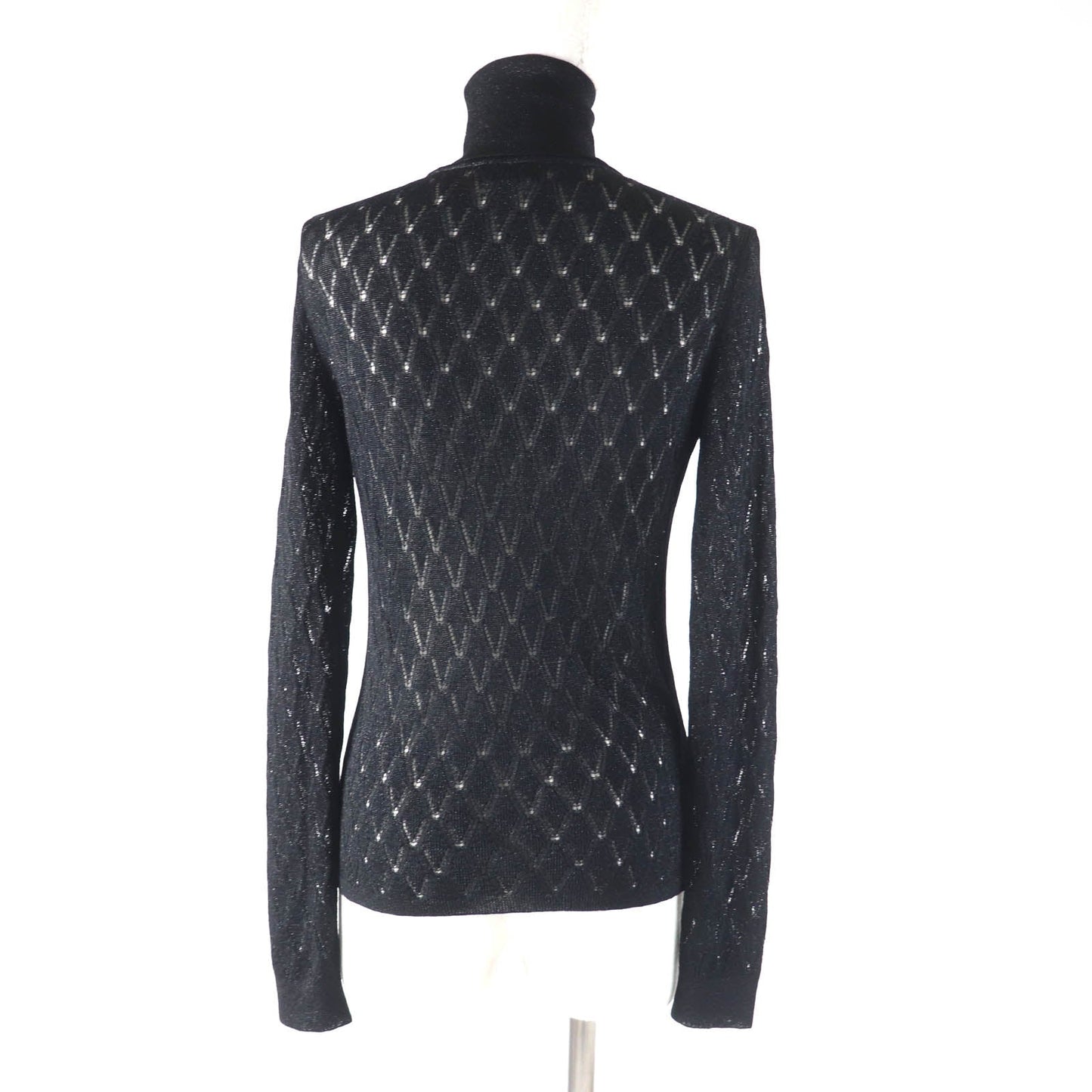 Chanel COCO Mark Viscose Polyamide Knit Turtleneck Classic Flap Tote