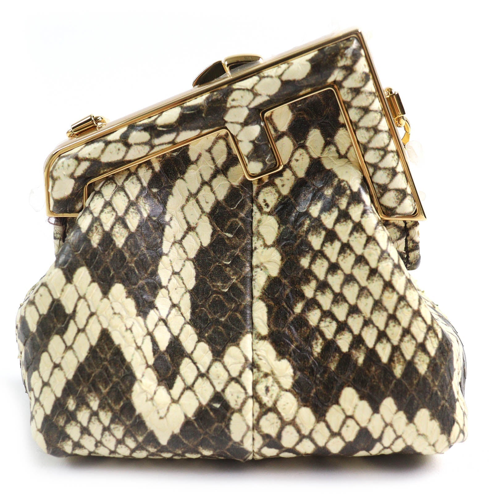 Fendi FIRST NANO Python chain pouch