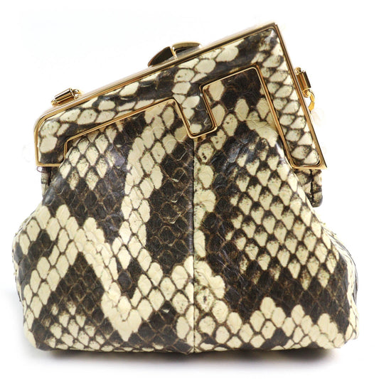 Fendi FIRST NANO Python chain pouch