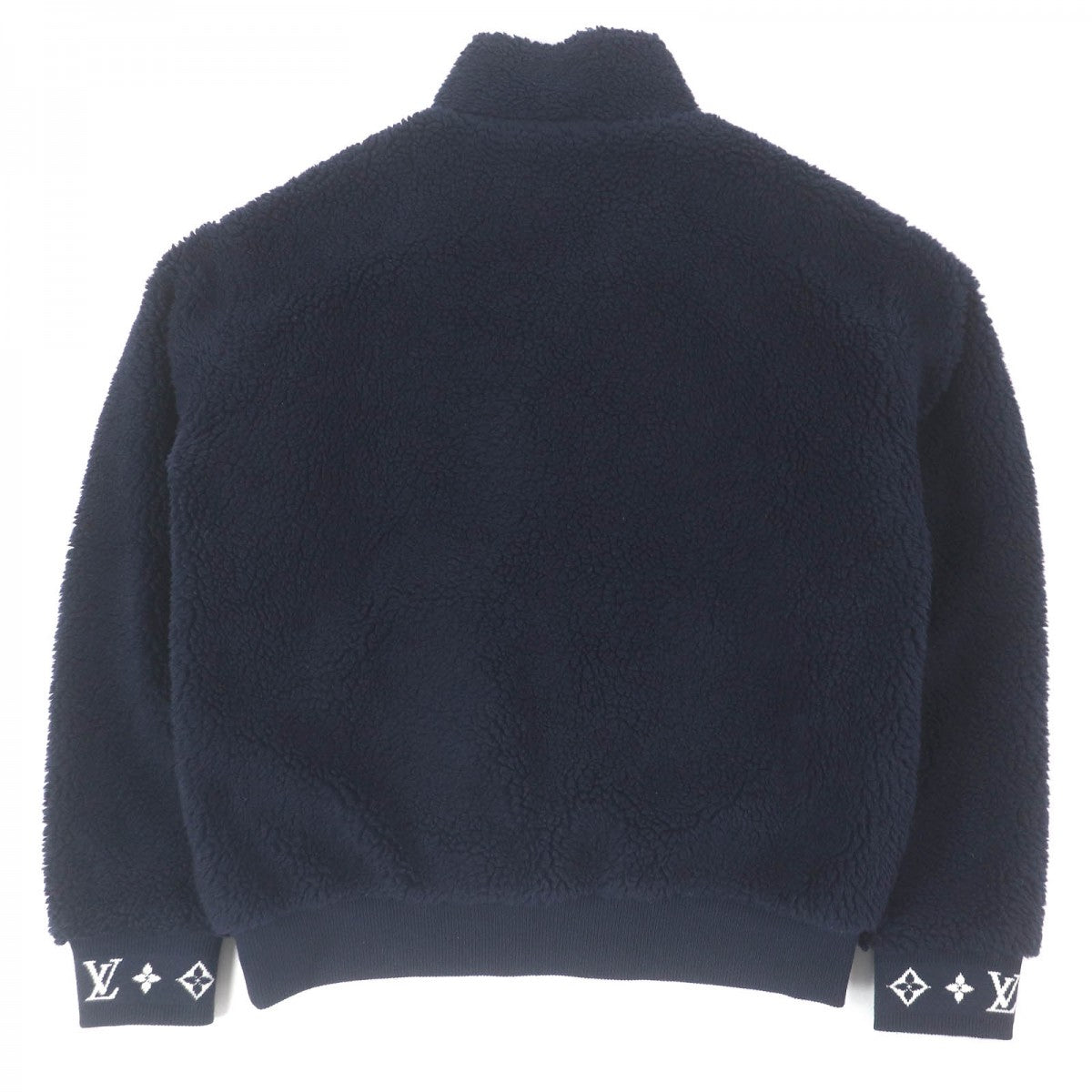 LOUIS VUITTON Blouson Outer material: 53% polyester, Outer material: 47% acrylic, Lining: 55% nylon, Lining: 45% cupra, Part: cowhide Navy mens L