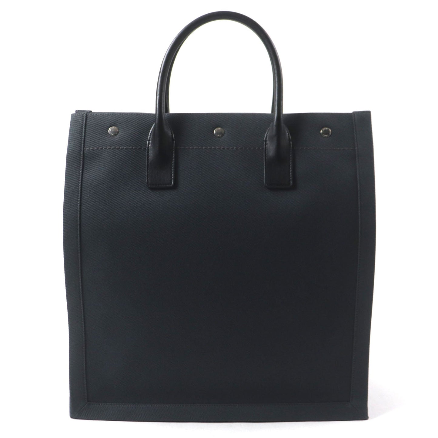 Saint Laurent Paris Rive Gauche N/S Canvas Leather Tote Bag