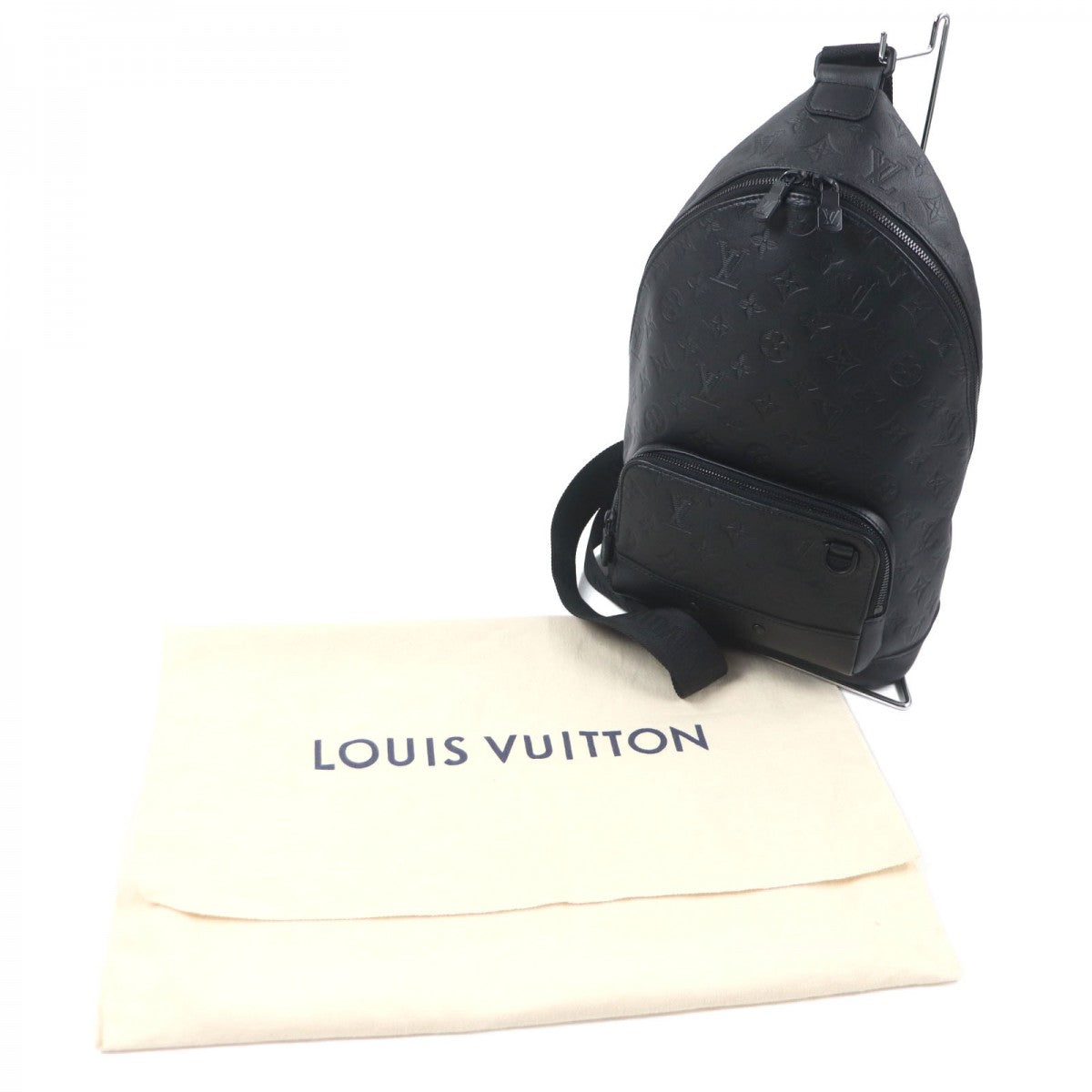 LOUIS VUITTON Sling bag Main: Leather black Monogram Shadow Racer Sling Bag mens
