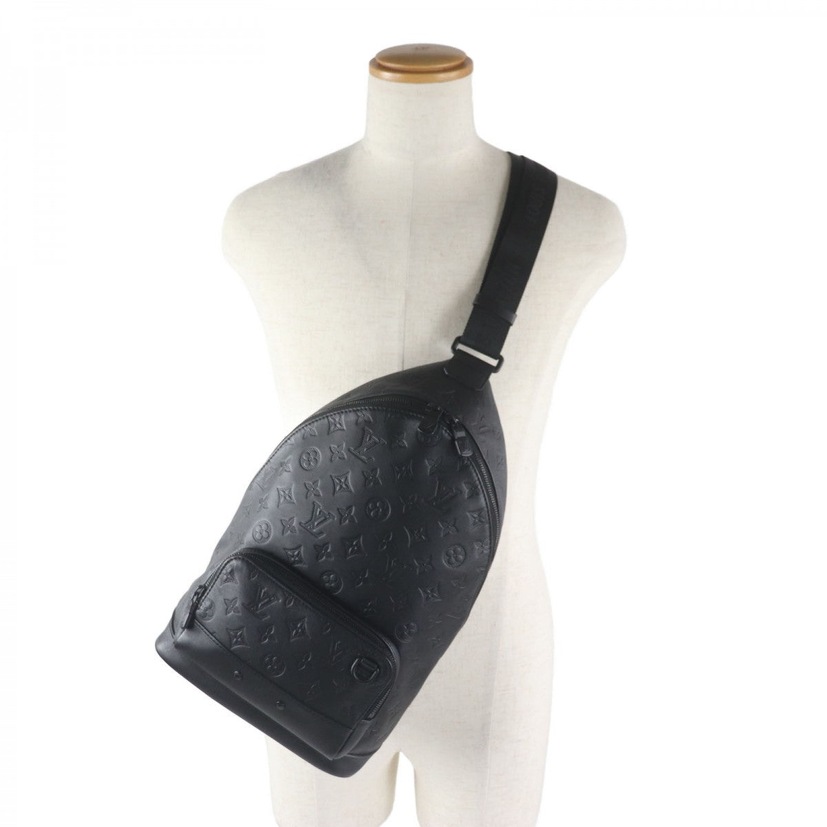LOUIS VUITTON Sling bag Main: Leather black Monogram Shadow Racer Sling Bag mens
