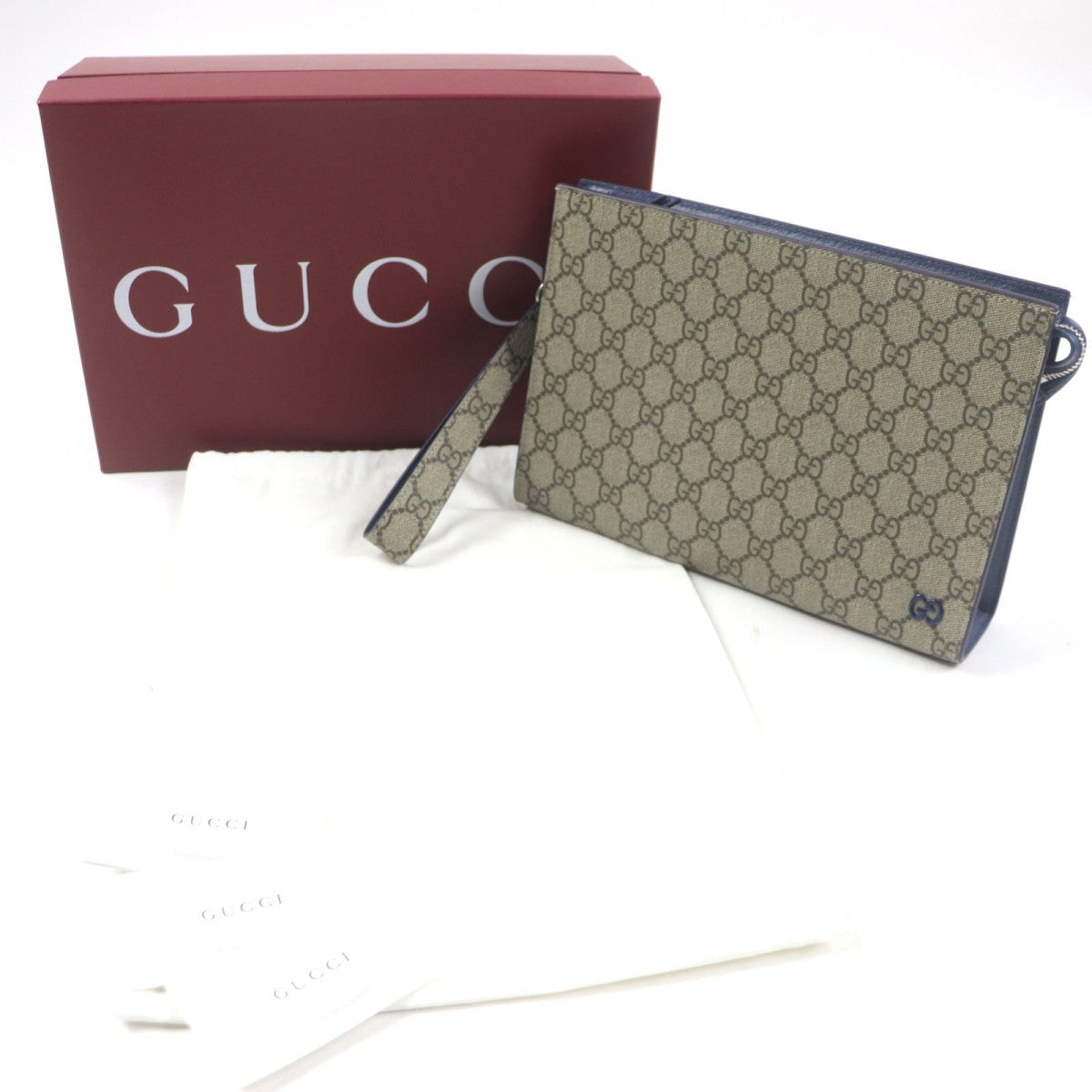 GUCCI business bag 768255 Main: Leather, Main: GG Supreme Canvas Beige navy GG Supreme mens