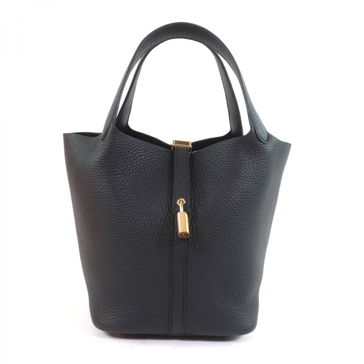HERMES Handbag Main FTaurillon Clemence black Picotan Lock MM Women