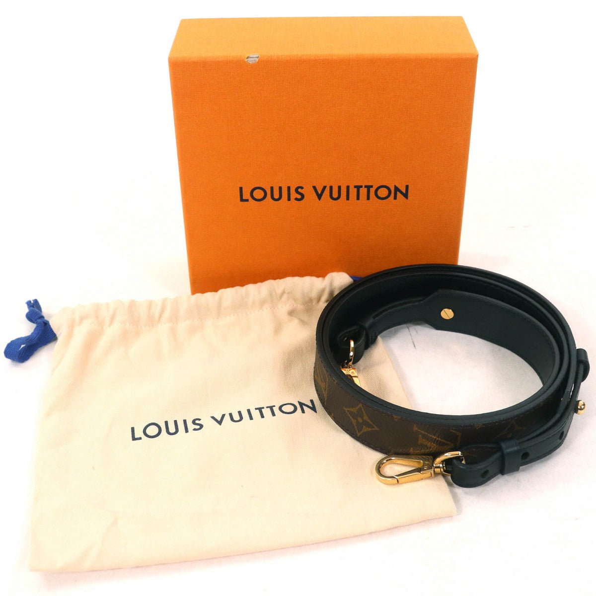 LOUIS VUITTON Shoulder strap Monogram canvas Brown
