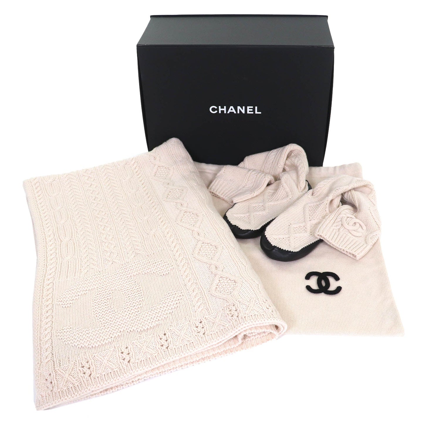 Chanel COCO Mark Cashmere 2-Piece Set Home Goods Handbag
