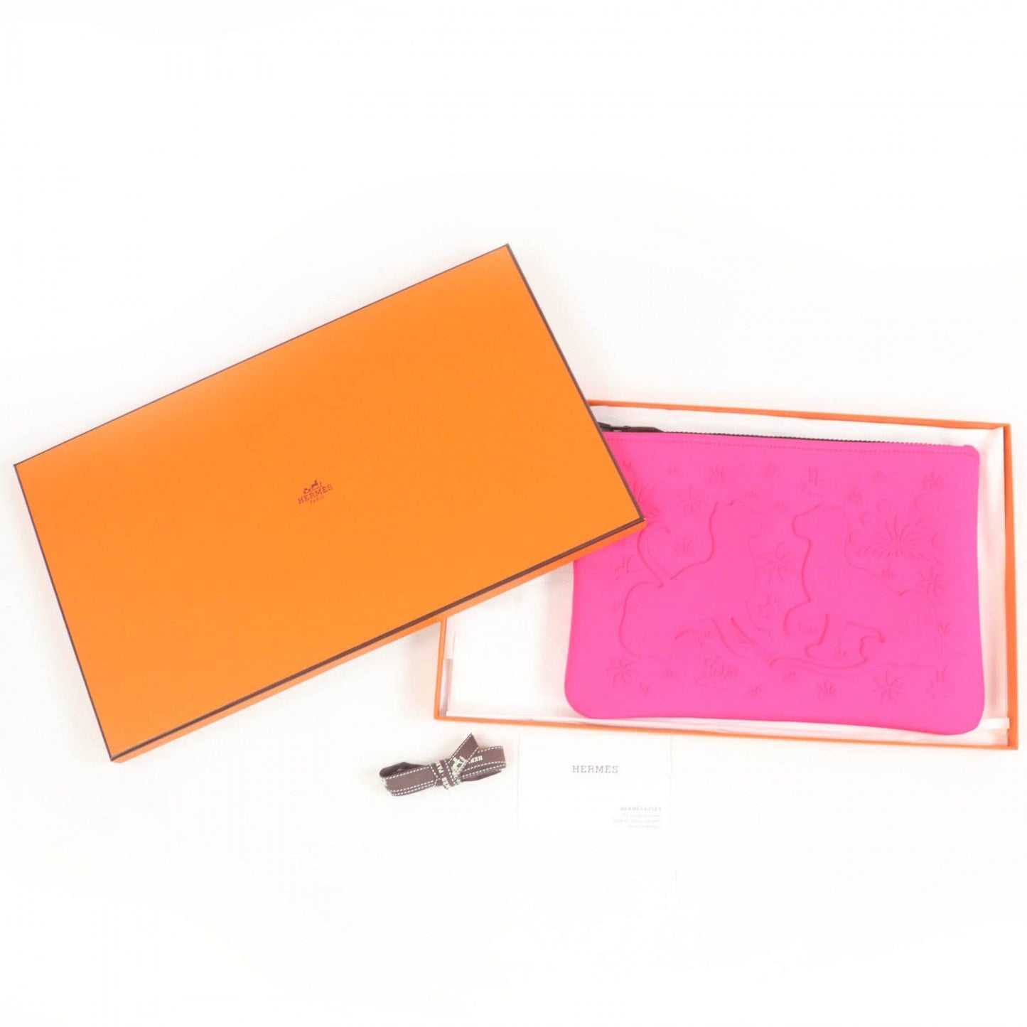 HERMES Pouch polyamide pink Neoban Truth Flat MM
