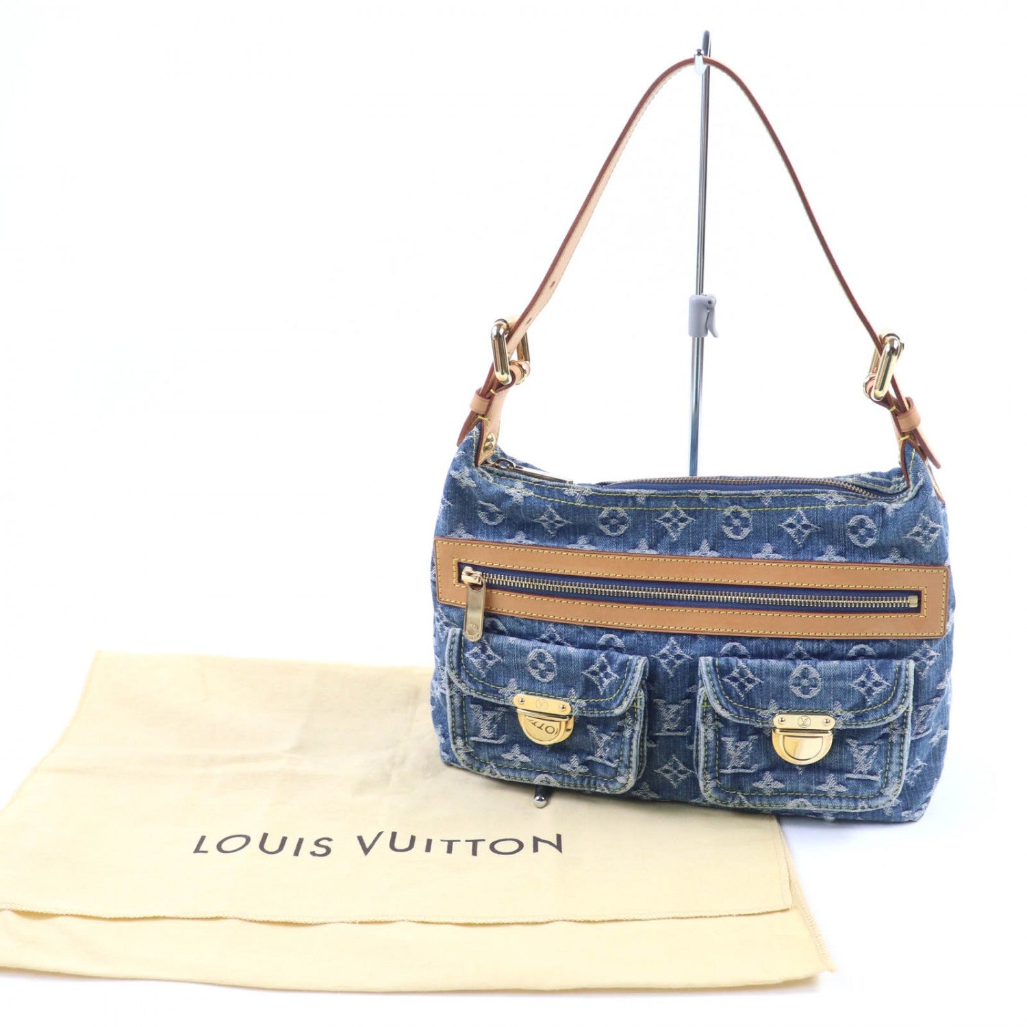 LOUIS VUITTON Handbag Monogram denim blue Monogram Denim Buggy PM