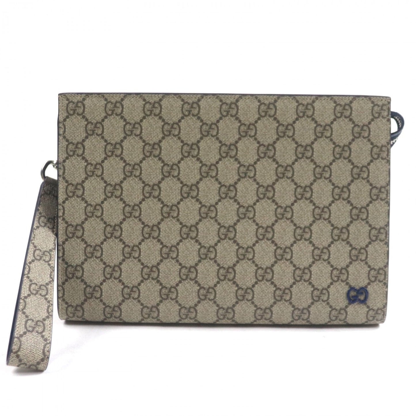 GUCCI Clutch bag 768255 GG Supreme Canvas Beige blue