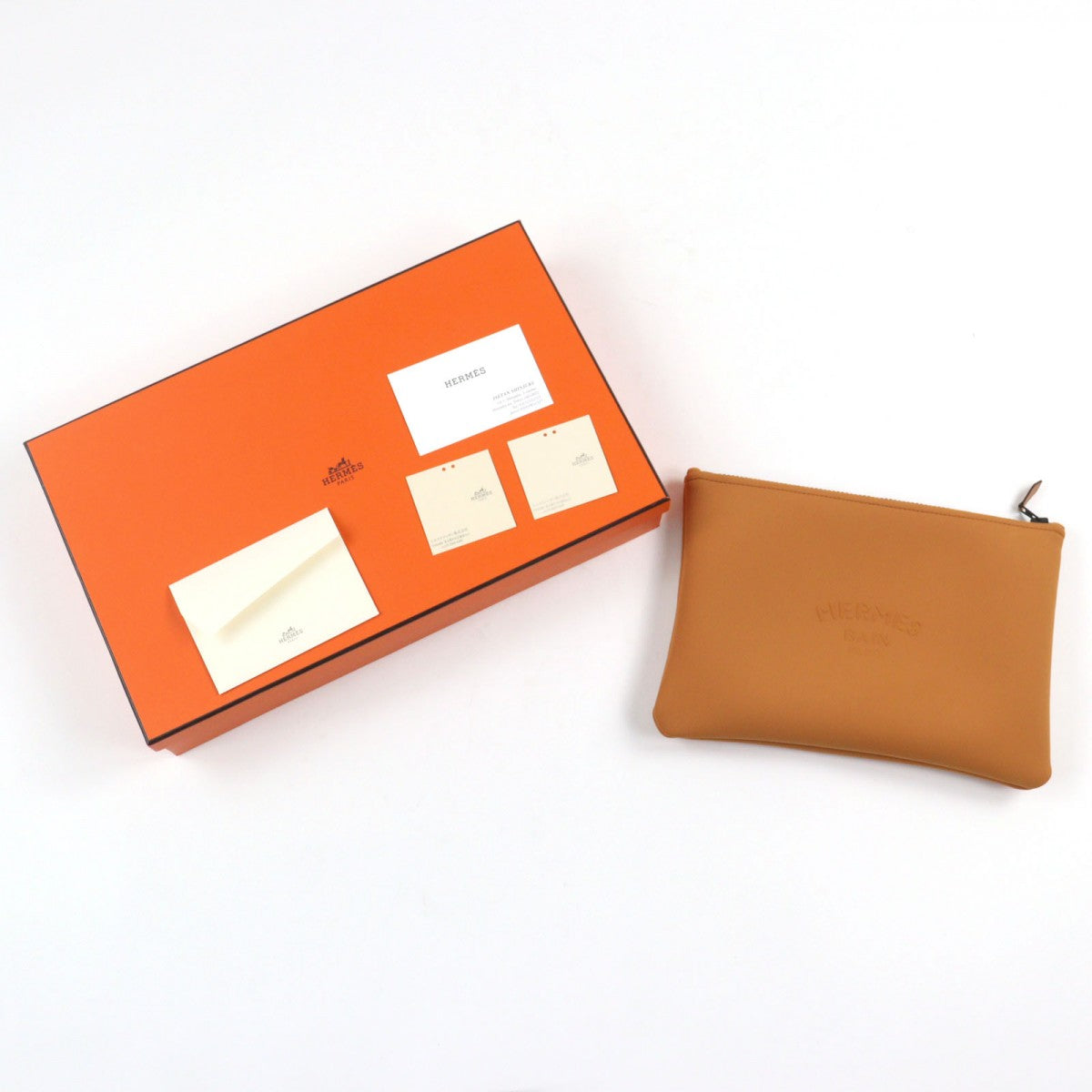 HERMES Pouch Nylon caramel Neoban Mayon Malang MM