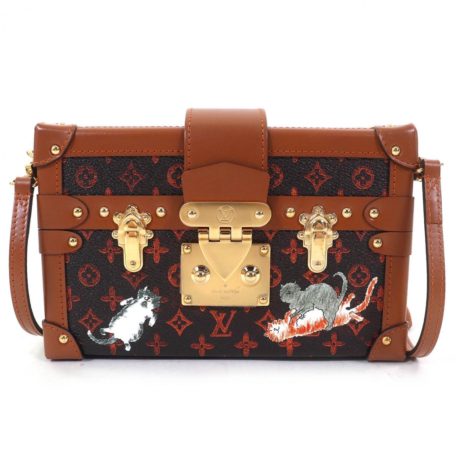 LOUIS VUITTON Shoulder Bag Transformed monogram canvas Brown Petite Malle Transformed Catgram