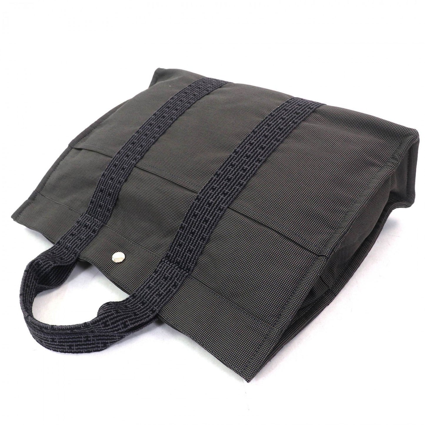 HERMES Tote Bag polyester Gray type Her Line MM