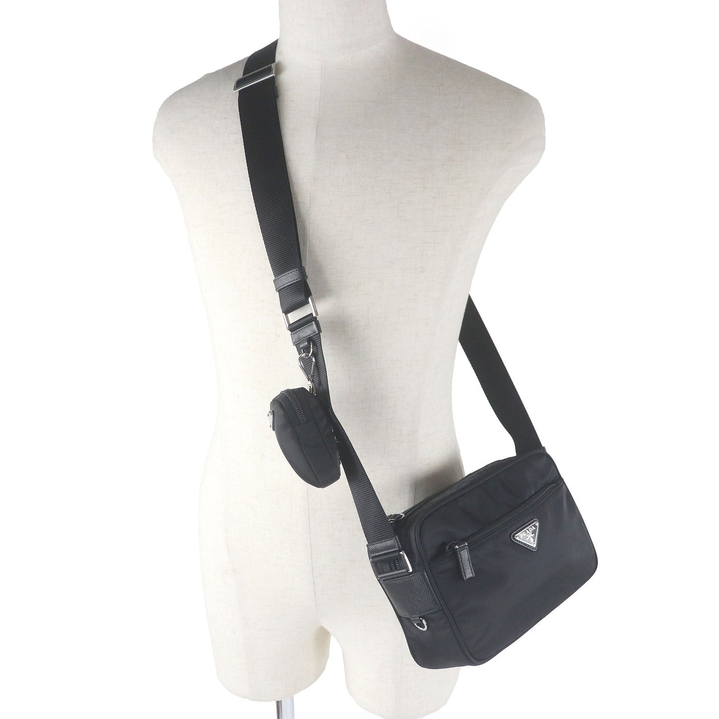 Prada Re-Nylon Triangle Logo Shoulder Bag