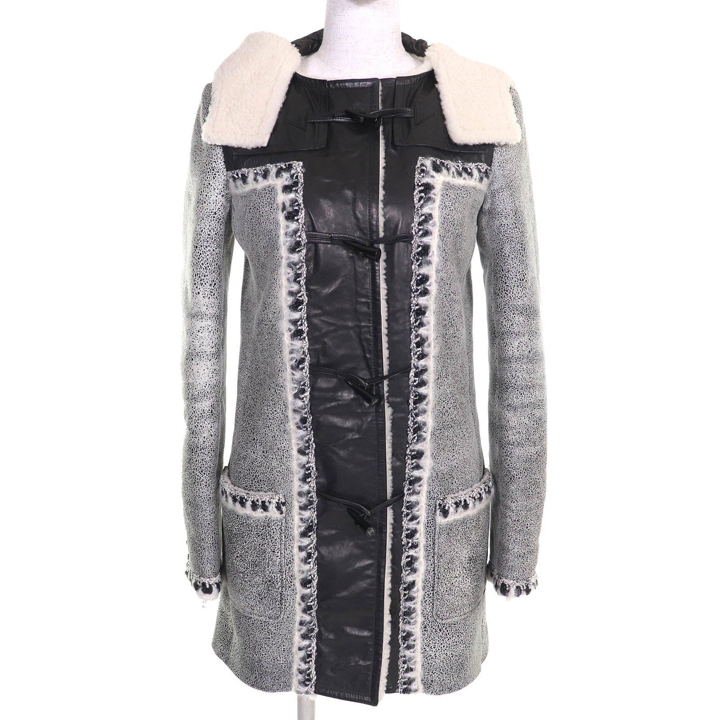 Chanel Duffel coat Leather Mouton Coat Handbag