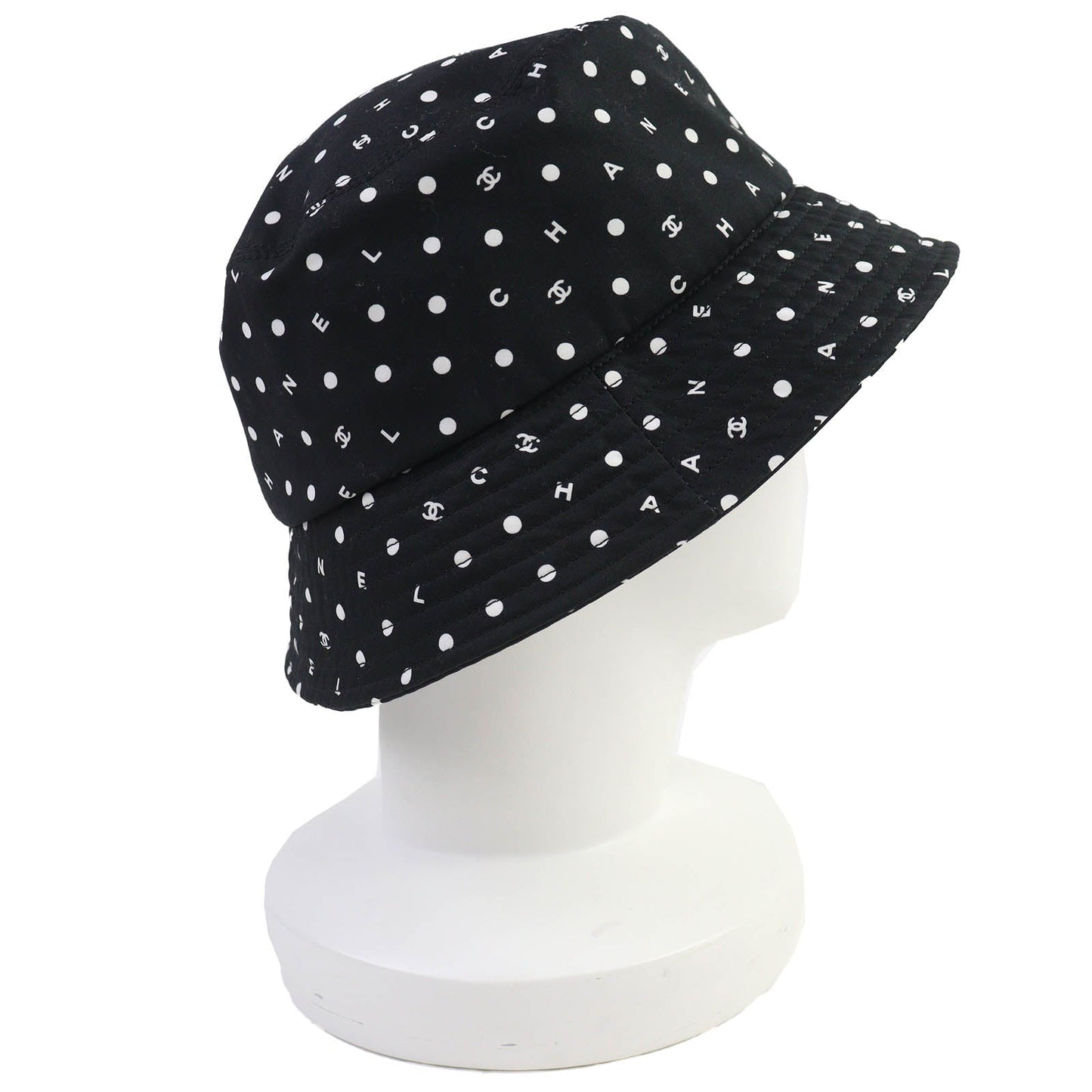 Chanel COCO Mark Embroidered Cotton Bucket Hat Handbag