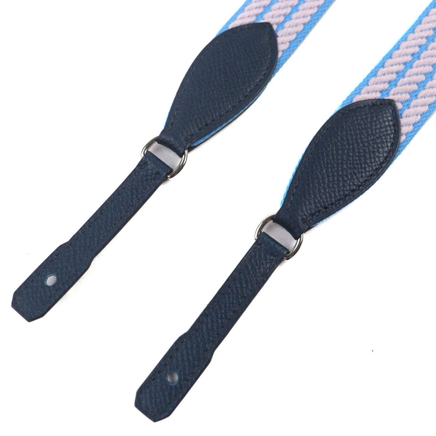 HERMES Shoulder strap canvas Blue Gray Navy Kaval To-Go 1"