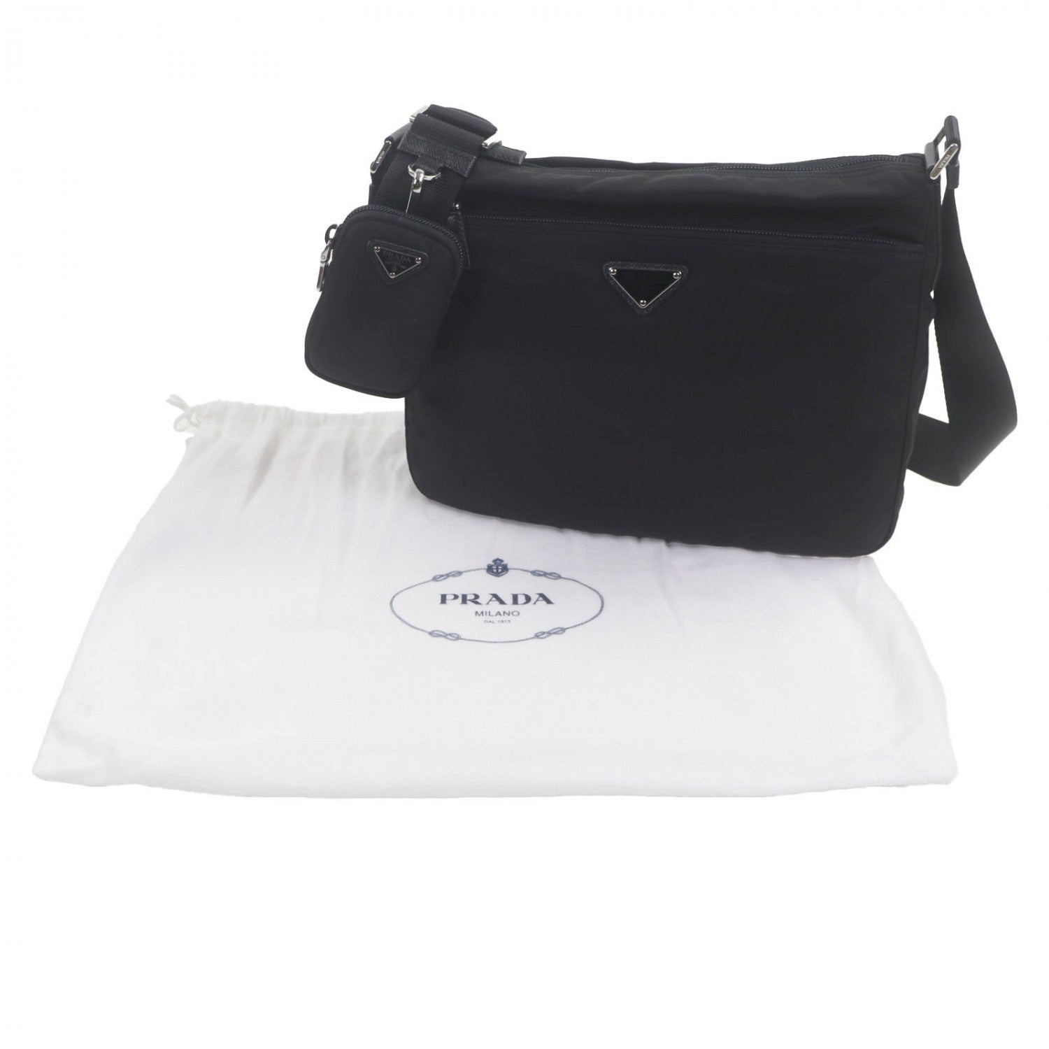 PRADA Shoulder Bag 1BC421 Nylon black