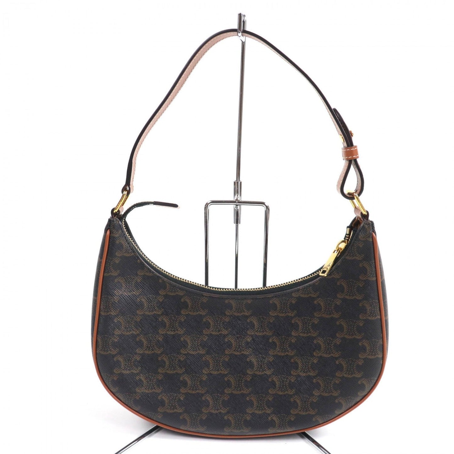 CELINE Handbag 19395 Coated canvas Brown type Ava Triomphe One Shoulder Bag
