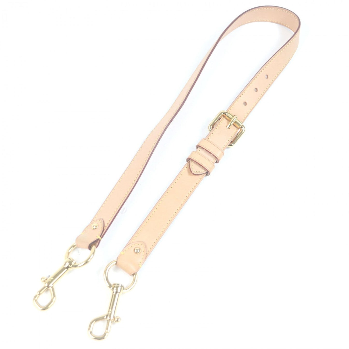 LOUIS VUITTON Shoulder strap Nume leather Beige gold